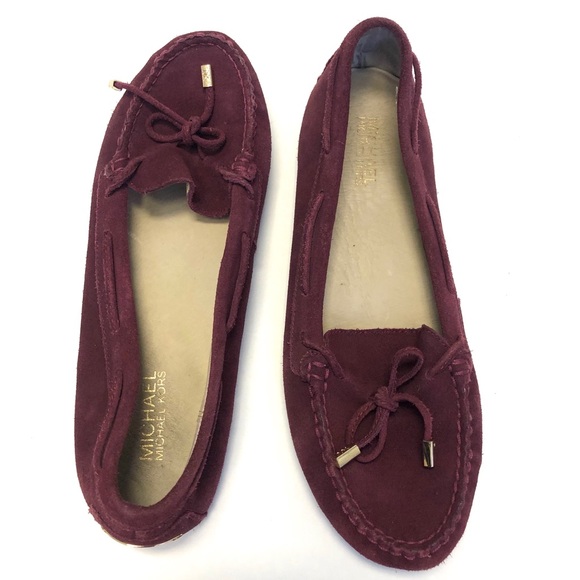 MICHAEL KORS | Burgundy Suede Driving Moccasins 9 - Picture 5 of 5